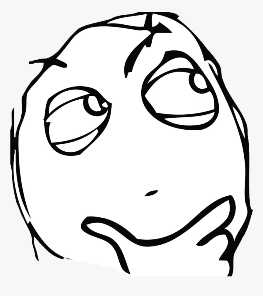Meme Thinking Face Png, Transparent Png kindpng