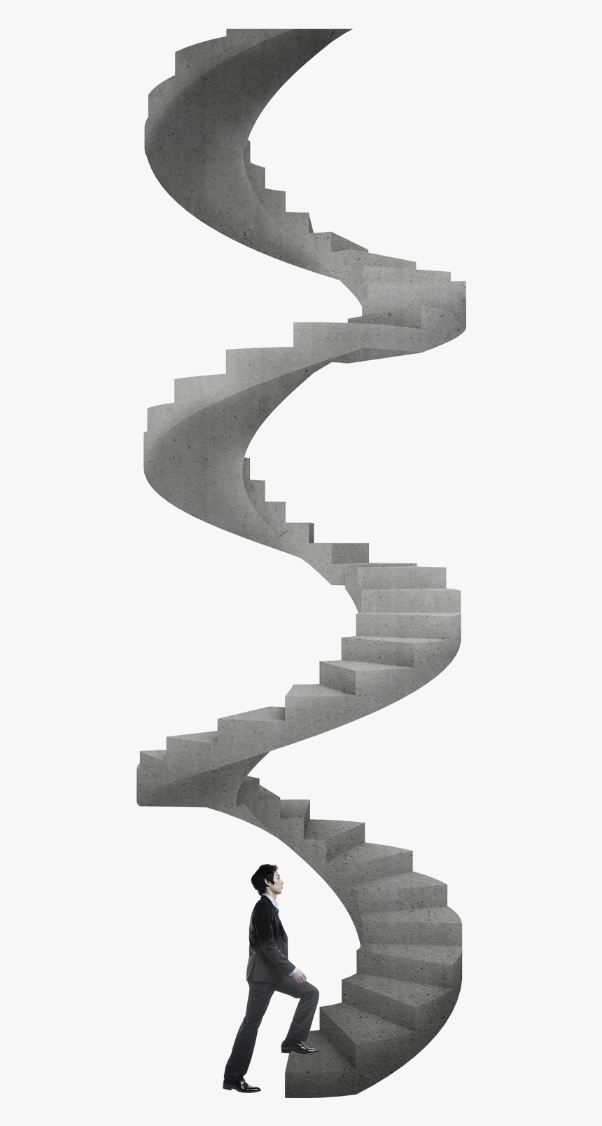 Transparent Person Walking Down Stairs Png - White Spiral Staircase Png, Png Download, Free Download