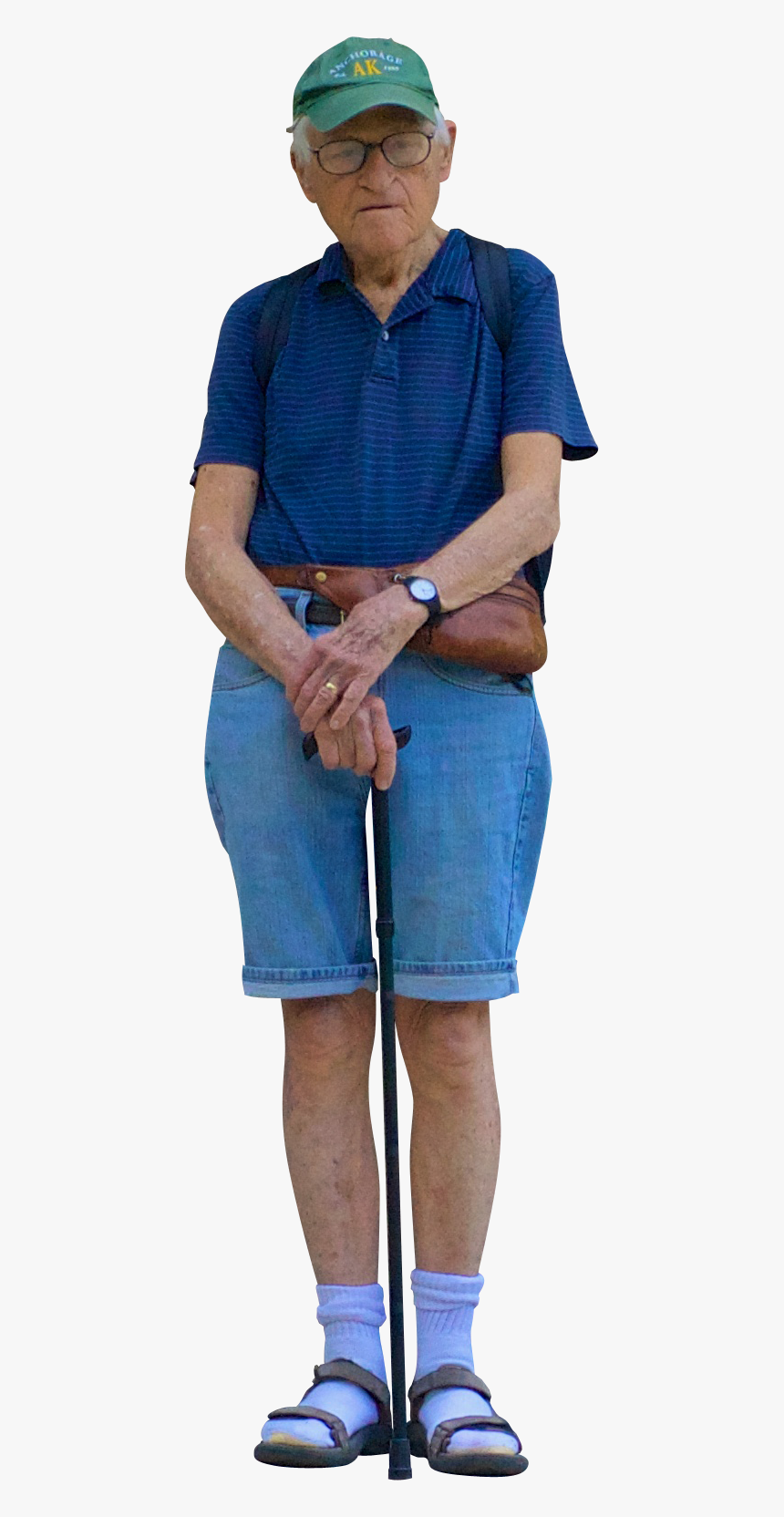 elderly man standing