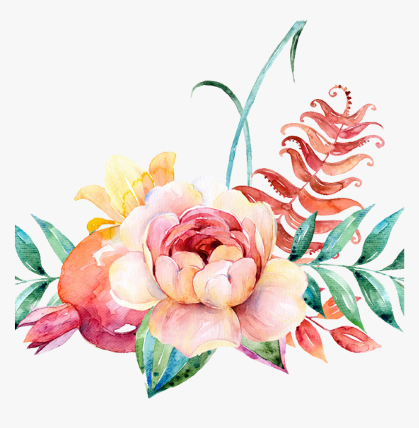 Flower Border Png Watercolour Flower Border Png Peoplepng - Floral Border Design Png, Transparent Png, Free Download