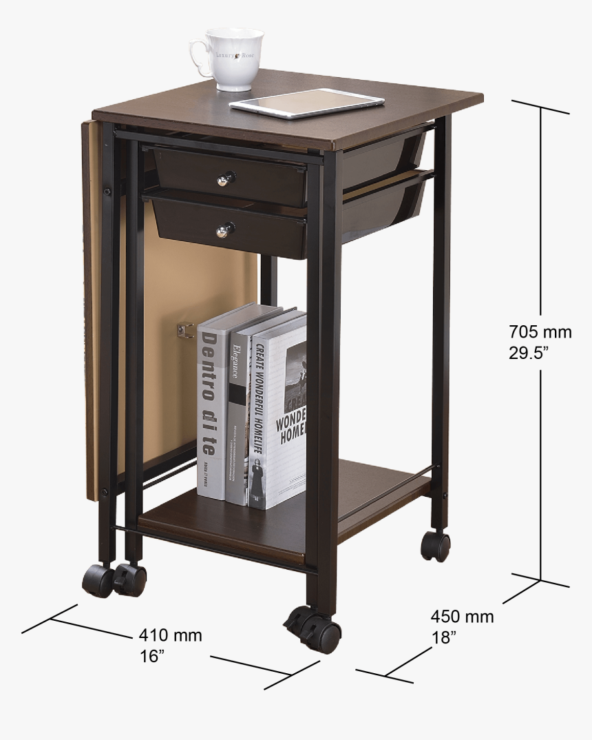 Foldable Student Desk W/2 Drawers - End Table, HD Png Download, Free Download