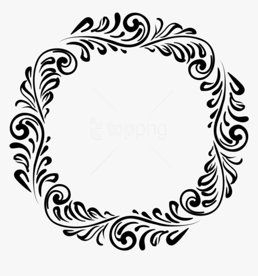 Free Png Download Round Black Border Frame Clipart - Border Circle Design Png, Transparent Png, Free Download