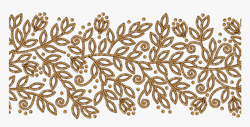 Download Png Ribbon Gold Clipart Gold Floral Design - Floral Design Png Golden, Transparent Png, Free Download