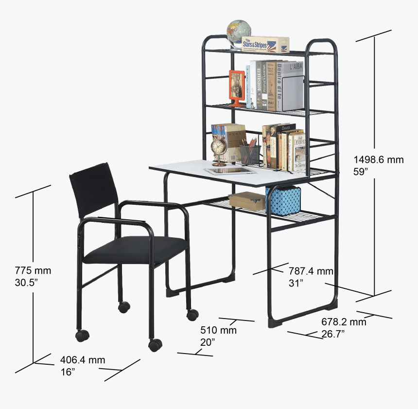 Student Desk And Chair Set - Computer Desk, HD Png Download, Free Download