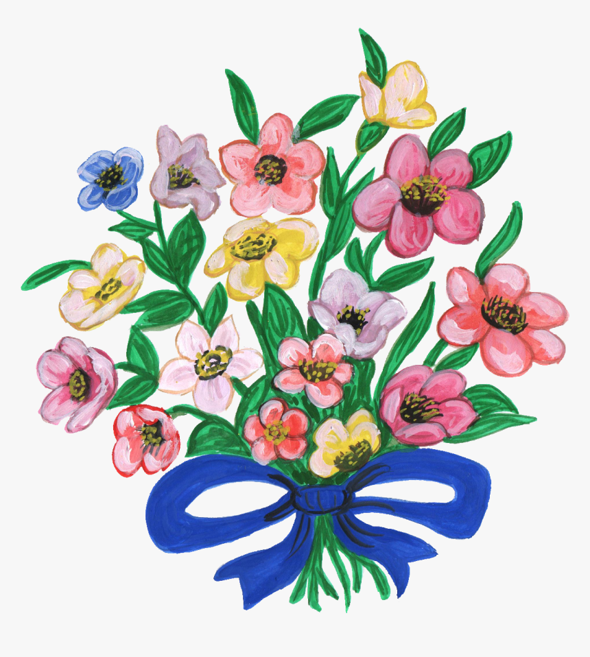 Flower Bouquet Border Png - Flower Bouquets With 5 Flowers Pictures To Download, Transparent Png, Free Download