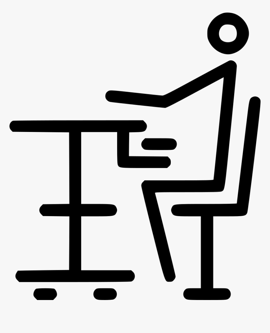 Transparent Good Student Sitting At Desk Clipart - Desk, HD Png Download, Free Download