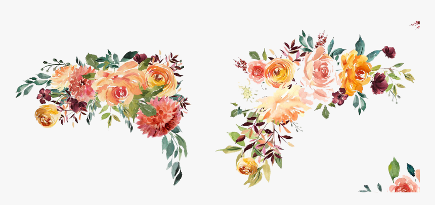 Watercolor Floral Borders Png Peoplepng Com Mother"s - Transparent Background Floral Border, Png Download, Free Download