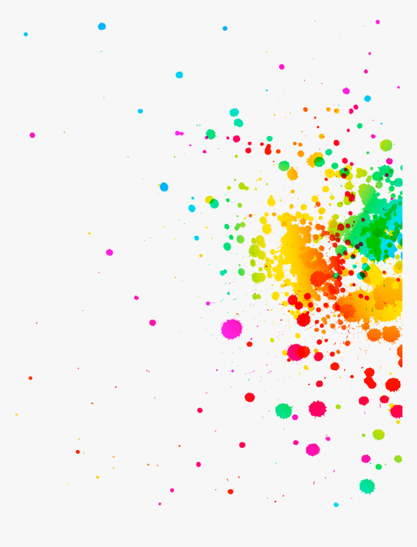 Transparent Splatter Paint Clipart - Rainbow Paint Splatter Png, Png Download, Free Download