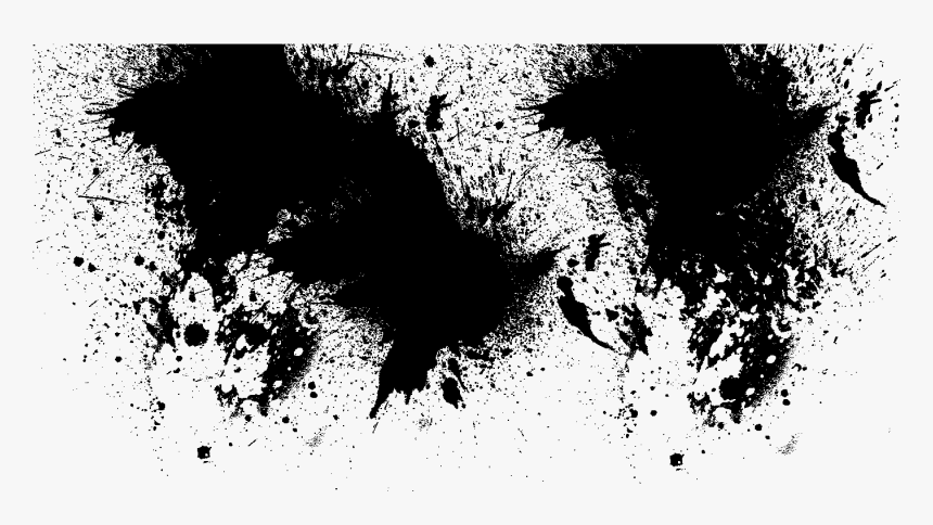 Black Splatter Png - Paint Splash Black Png, Transparent Png, Free Download