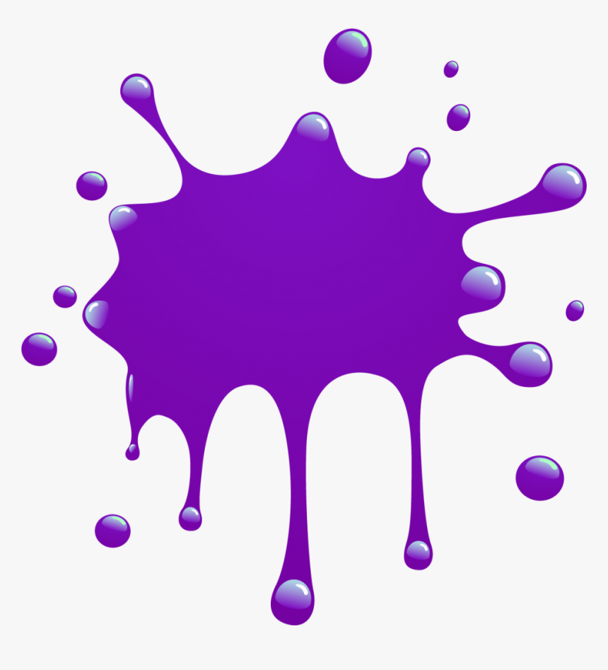 Color Splat Transparent Clipart - Purple Paint Splatter Clip Art, HD Png Download, Free Download