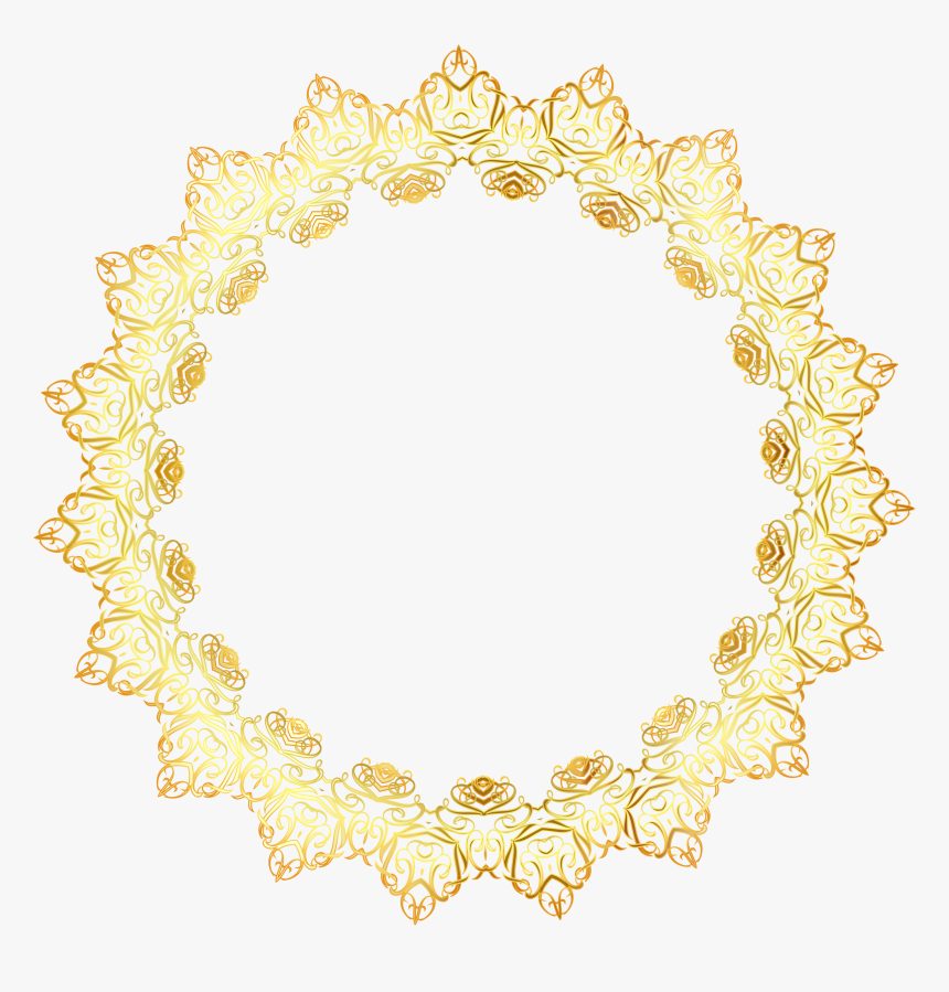 Gold Abstract Elegant Frame No Background Icons Png - Circle Gold Background Png, Transparent Png, Free Download