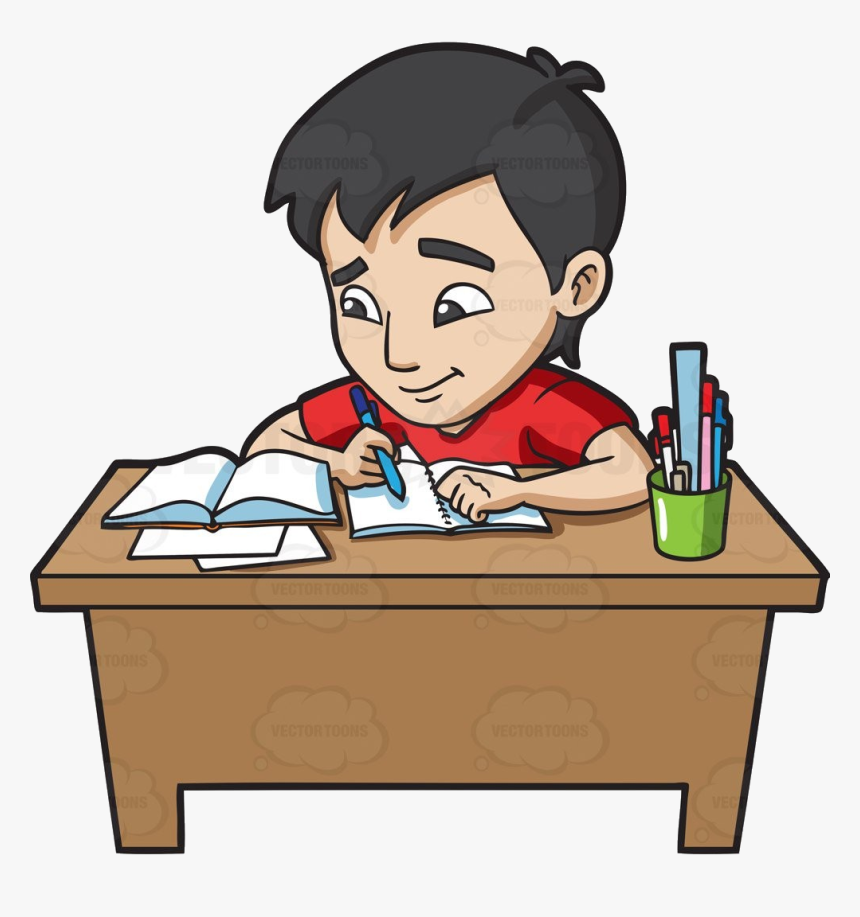 Homework Clipart Png - Student Doing Homework Clipart, Transparent Png, Free Download