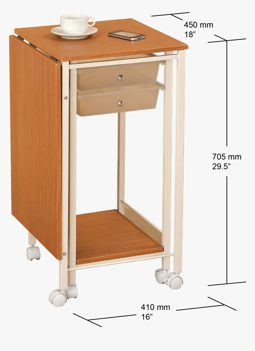 Foldable Student Desk W/2 Drawers - End Table, HD Png Download, Free Download