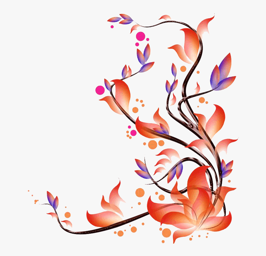 Orange Flower Clipart Bunga - Vector Design Png Flowers, Transparent Png, Free Download