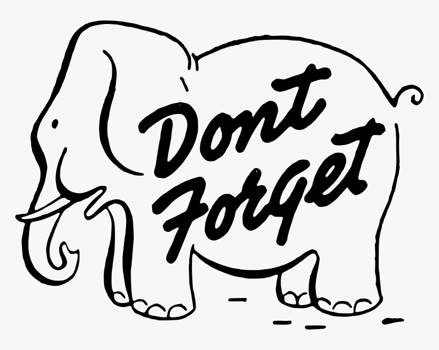 Dont Forget Clip Art Many Interesting Cliparts - Don T Forget Elephant Clipart, HD Png Download, Free Download