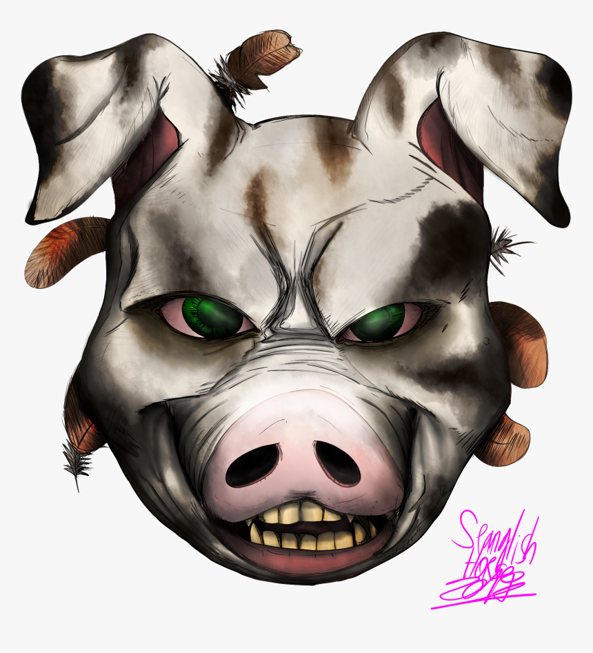 Transparent Pig Head Png - Scary Pig Face Transparent, Png Download, Free Download