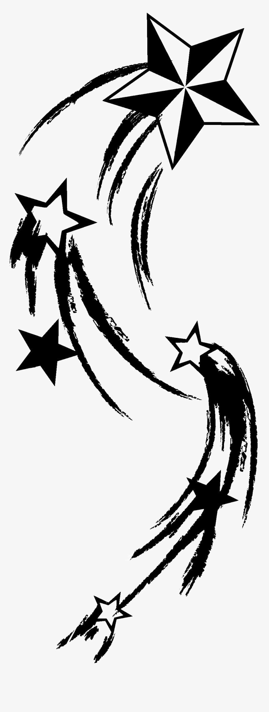 Transparent Star Tattoo Png - Shooting Star Tattoo Png, Png Download, Free Download