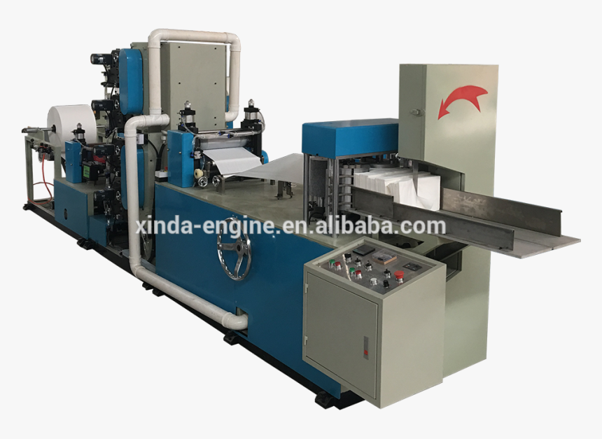 Two Color Printing Tissue Machine Paper Napkin Making - Milling, HD Png Download, Free Download