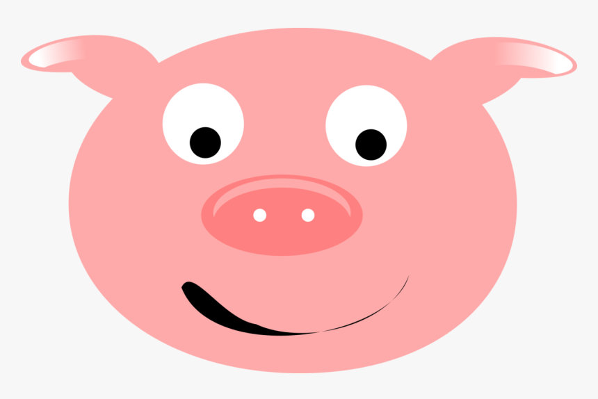 Pink,head,vertebrate - หน้า หมู การ์ตูน น่า รัก ๆ, HD Png Download, Free Download