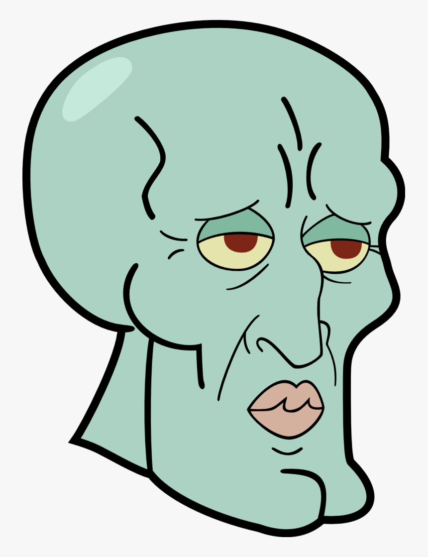 Sexy Face Png - Handsome Squidward Png, Transparent Png, Free Download