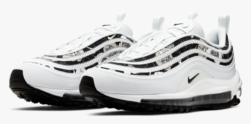 Nike Women"s Air Max 97 Se Floral "black/white" - Air Max 97 Floral, HD Png Download, Free Download