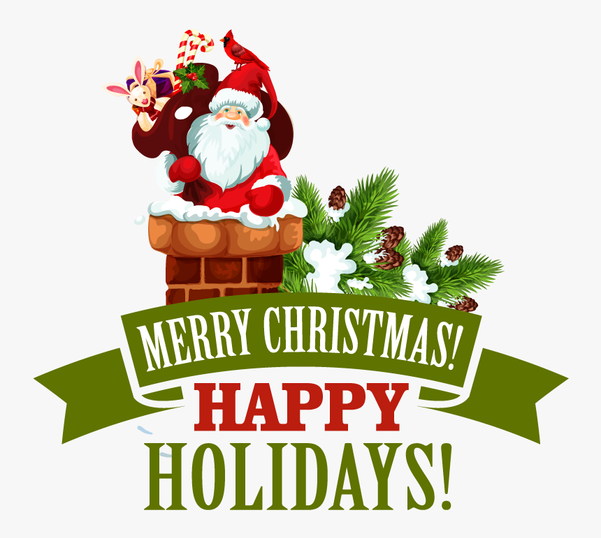 Merry Christmas And Happy Holidays Clipart , Png Download - Christmas Day, Transparent Png, Free Download