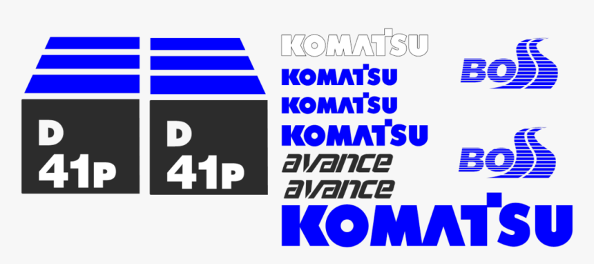 Komatsu D41p-6 Avance Boss Decal Set - Graphic Design, HD Png Download, Free Download