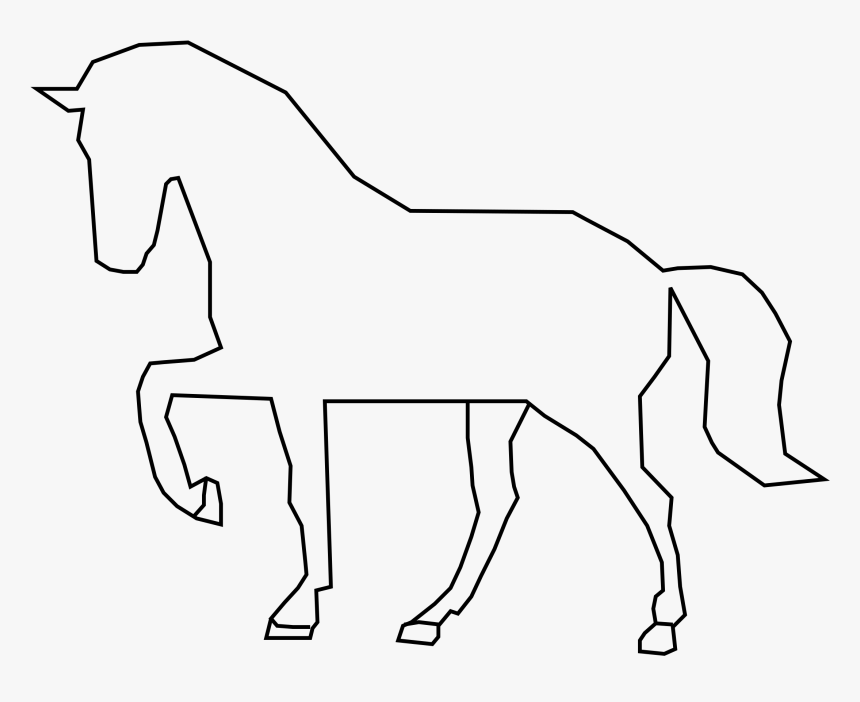 Stallion Tennessee Walking Horse Pony Clip Art - Pony Outline, HD Png Download, Free Download