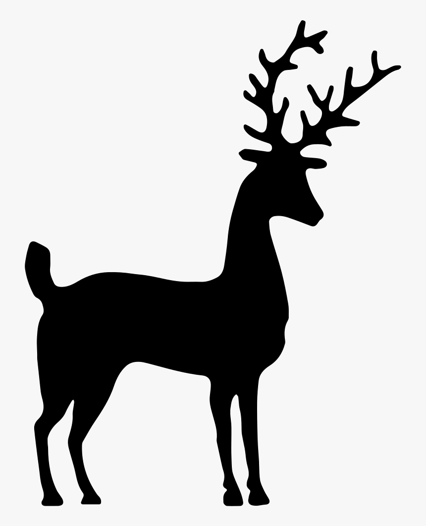 Reindeer Portable Network Graphics Clip Art Silhouette - Silueta Venado Png, Transparent Png, Free Download