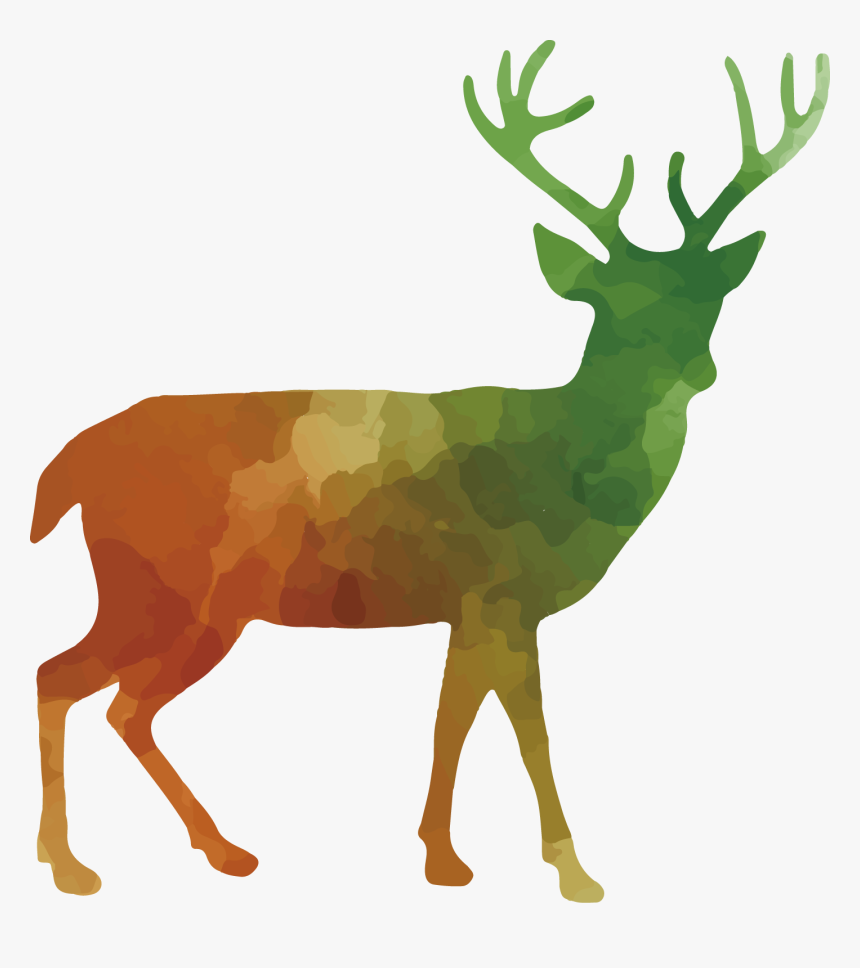White Tailed Deer Clipart Roe Deer - Deer Silhouette Svg Free, HD Png Download, Free Download