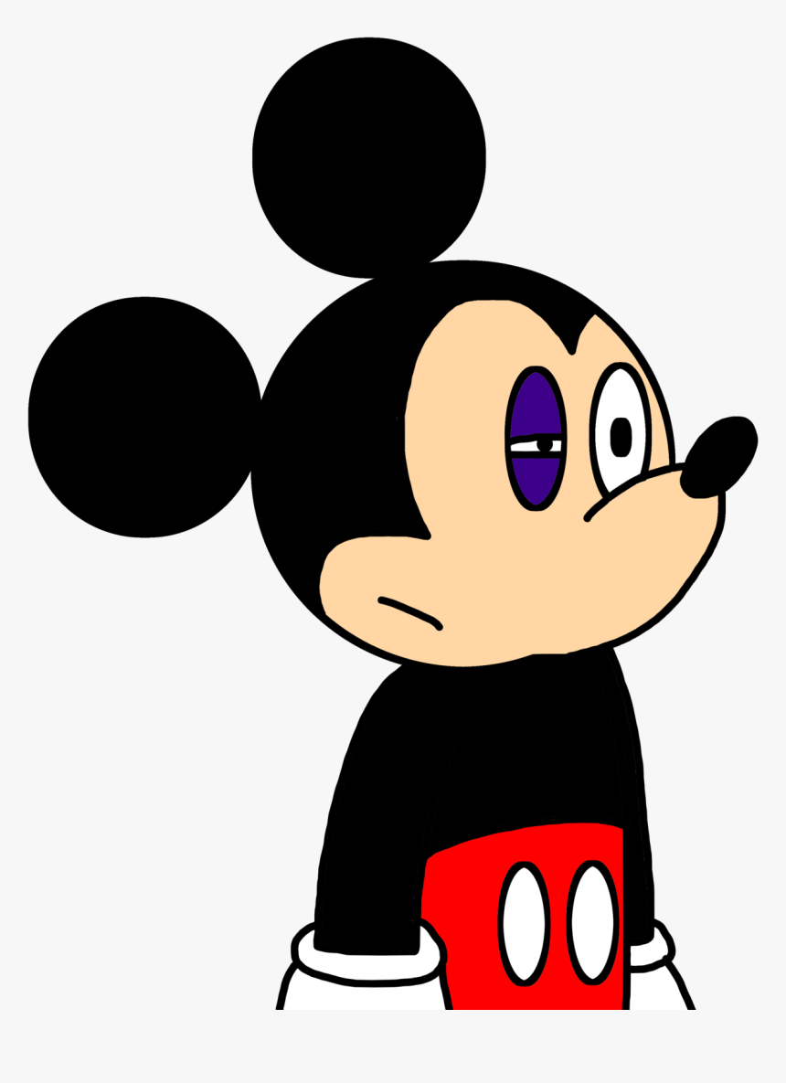 Picture Black And White Cartoon Group Mickey With A - Mickey Mouse Black Eye, HD Png Download, Free Download