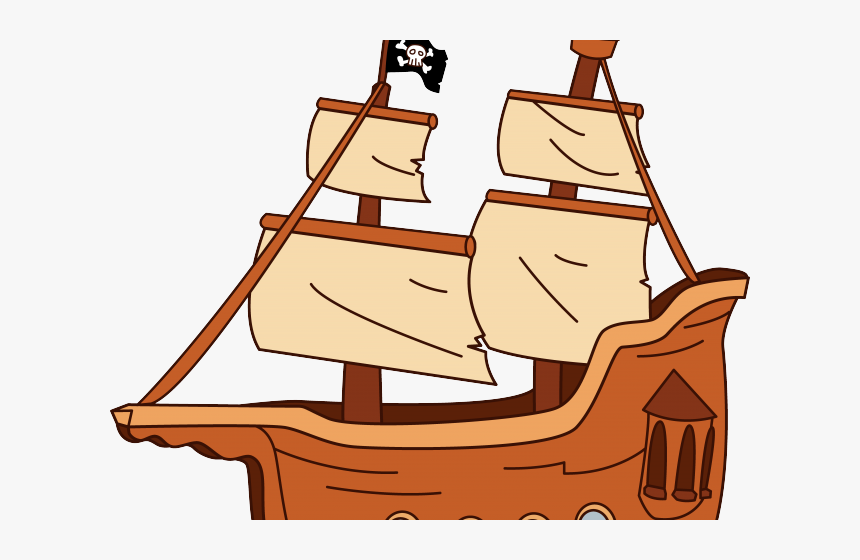 Old Sailing Ships Clipart Pirate Ship - Pirate Ship Clipart Transparent, HD Png Download, Free Download