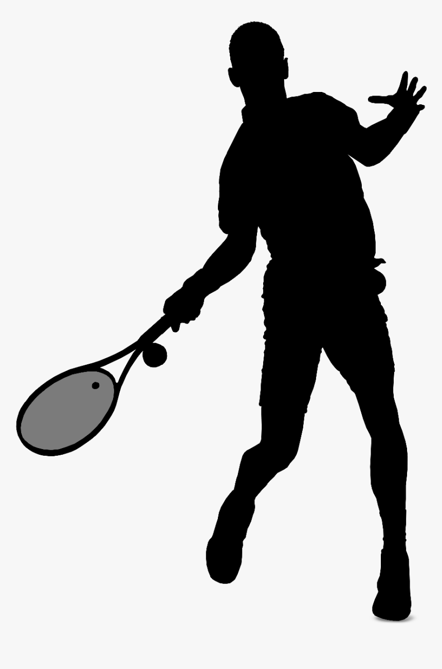 Tennis Silhouette - Silhouette, HD Png Download, Free Download
