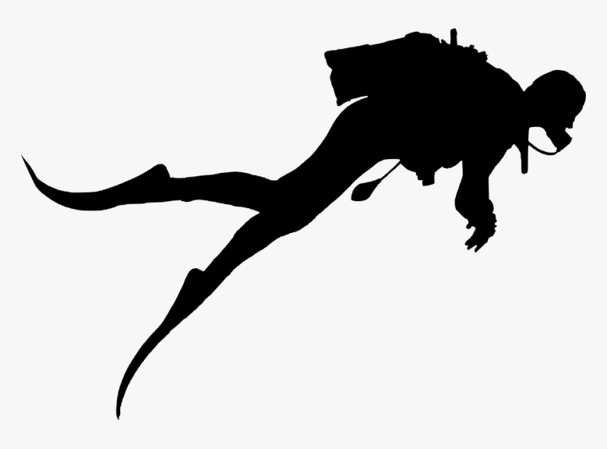 Silhouette,  Sports, Sea, Diving, Isolated, Man, Black - Diver Icon, HD Png Download, Free Download