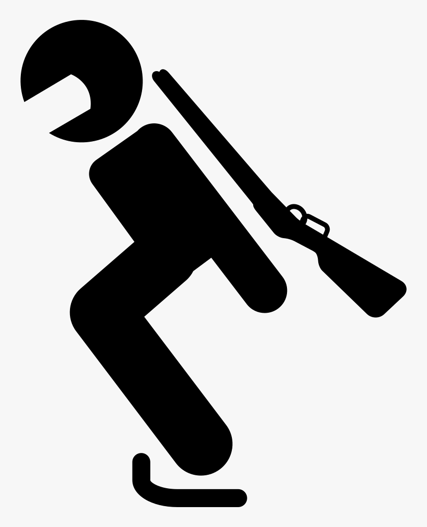 Olympic Biathlon Sport Silhouette - Olympic Biathlon Symbol, HD Png Download, Free Download