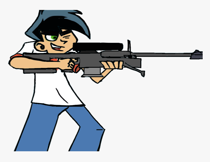 Mlg Quickscope Transparent Png Clipart Free Download - Danny Phantom With A Gun, Png Download, Free Download