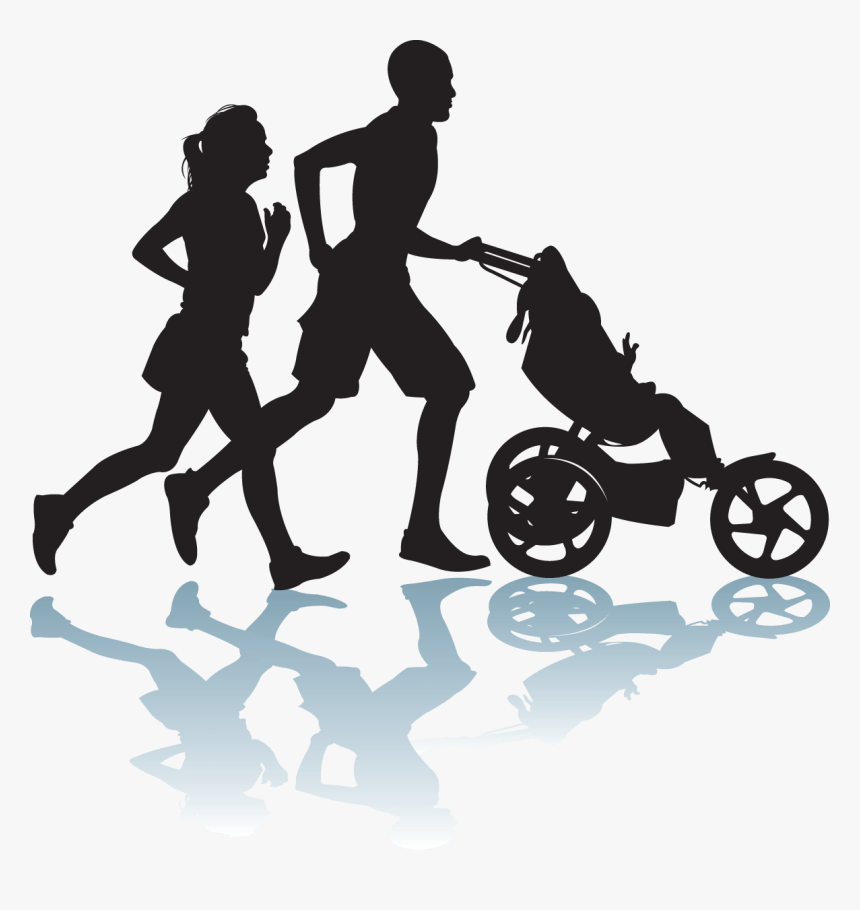 Jogging Stroller Silhouette, HD Png Download, Free Download