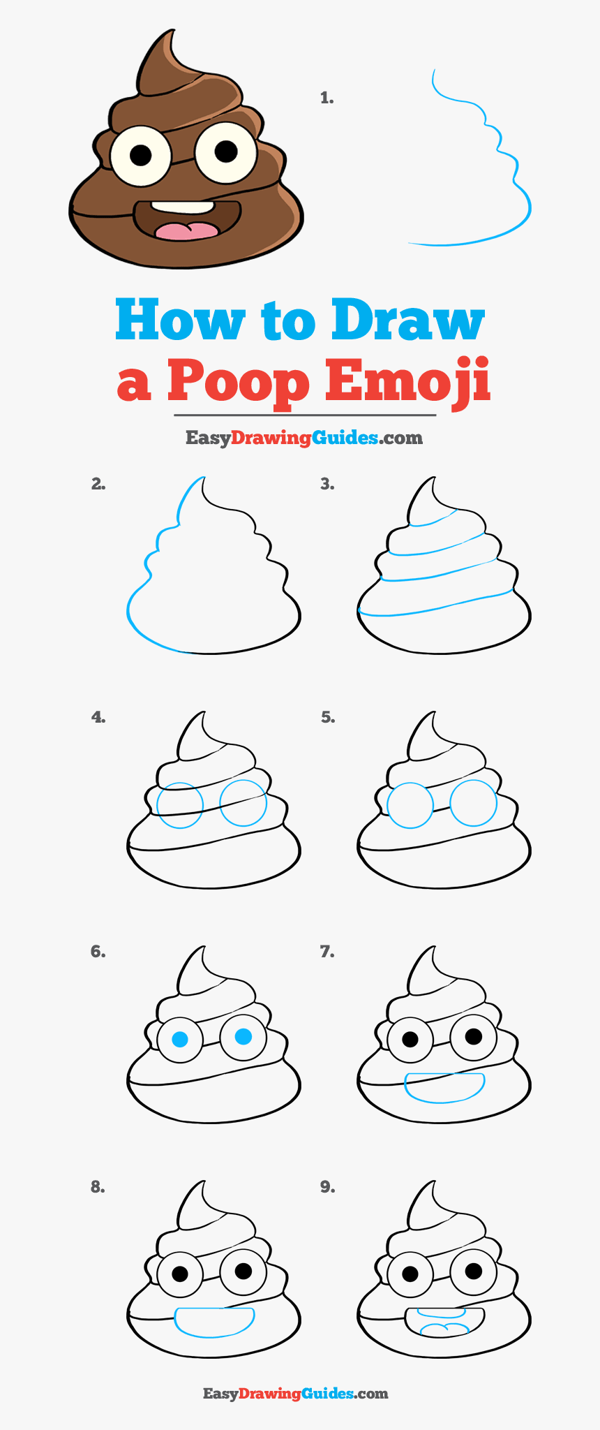 How To Draw Poop Emoji - Red Panda Drawing Easy Step By Step, HD Png Download, Free Download