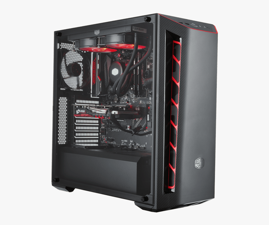 Amd X570 2-way Gpu Tower Gaming Desktop - Cooler Master Masterbox Mb510l, HD Png Download, Free Download