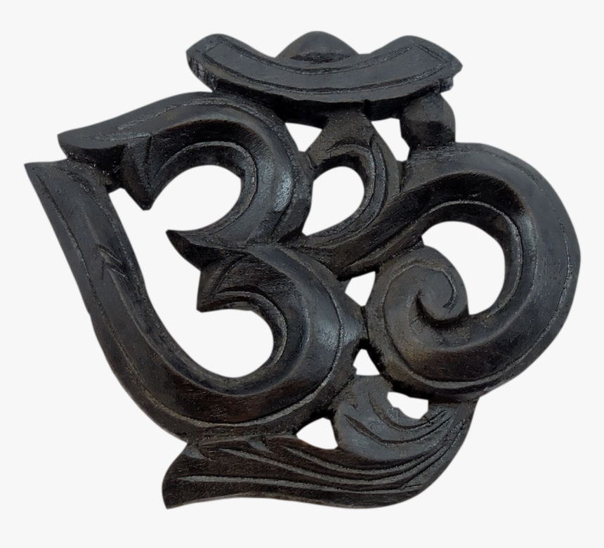 Tibetan Buddhist Hand Crafted Wooden Om Wall Hanging - Wood, HD Png Download, Free Download