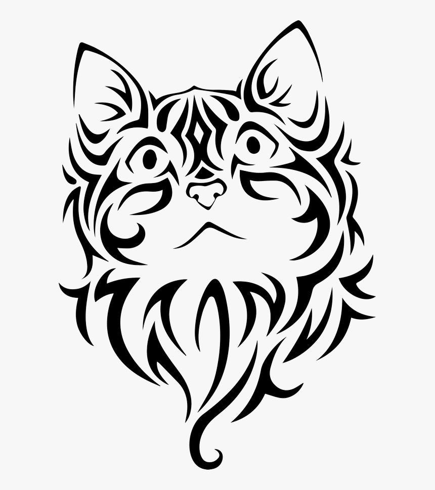 Sad Face Cat Tattoo Photo - Cat Tattoos Transparent, HD Png Download, Free Download