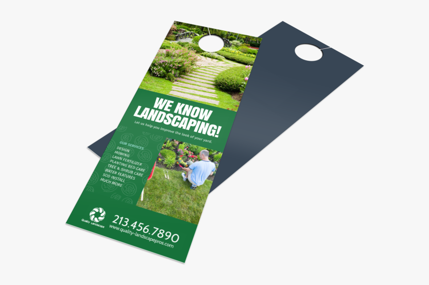 Landscaping Door Hangers - Landscape Door Hangers Templates, HD Png Download, Free Download