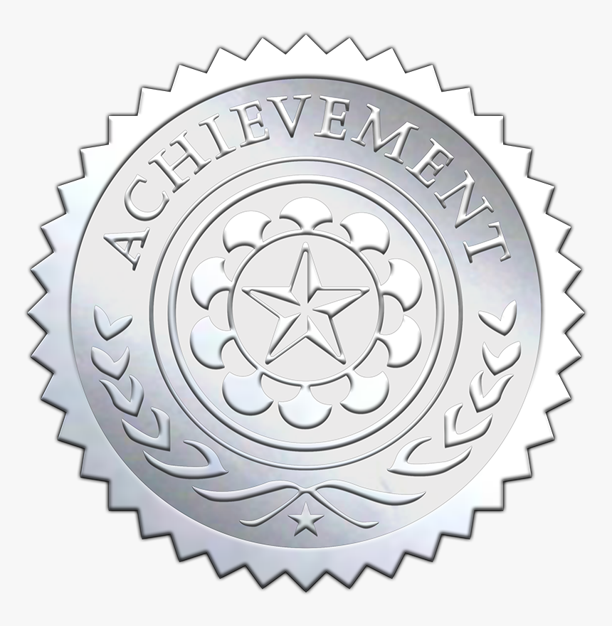 Embossed Seal Achievement Silver - Certificate Gold Seal Png, Transparent Png, Free Download
