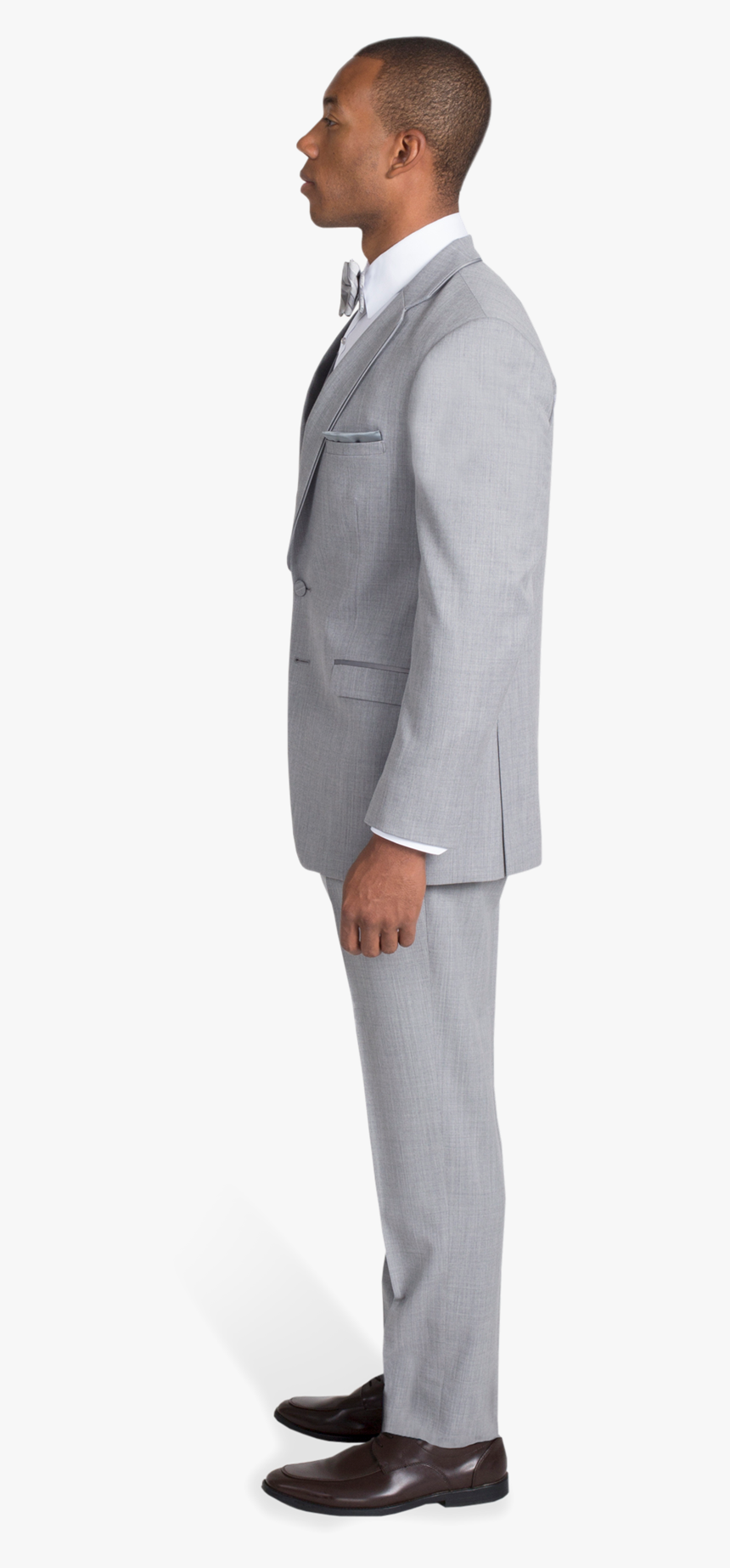 Heather Grey Notch Lapel Suit - Formal Wear, HD Png Download, Free Download