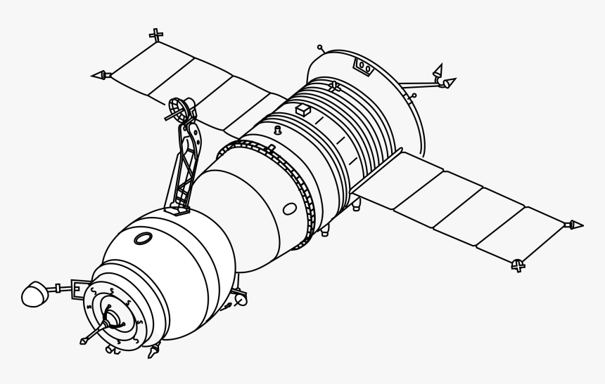 Soyuz Technical Drawing - Satellite Clip Art, HD Png Download, Free Download