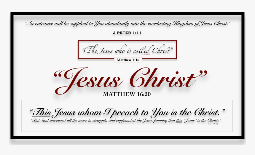 The Jesus Who Is Called Christ - Calligraphy, HD Png Download, Free Download