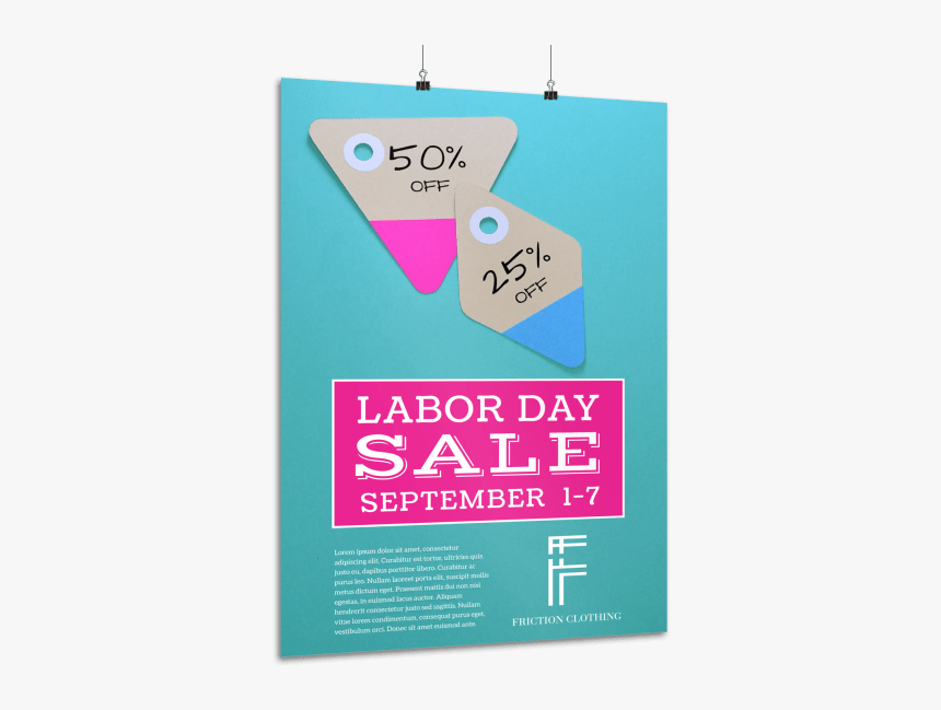 Labor Day Sale Poster Template Preview - Paper, HD Png Download, Free Download