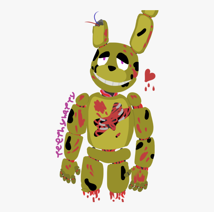 Fnaf Stylized Springtrap By Clip Art Royalty Free Stock - Springtrap Fnaf Cute Drawings, HD Png Download, Free Download