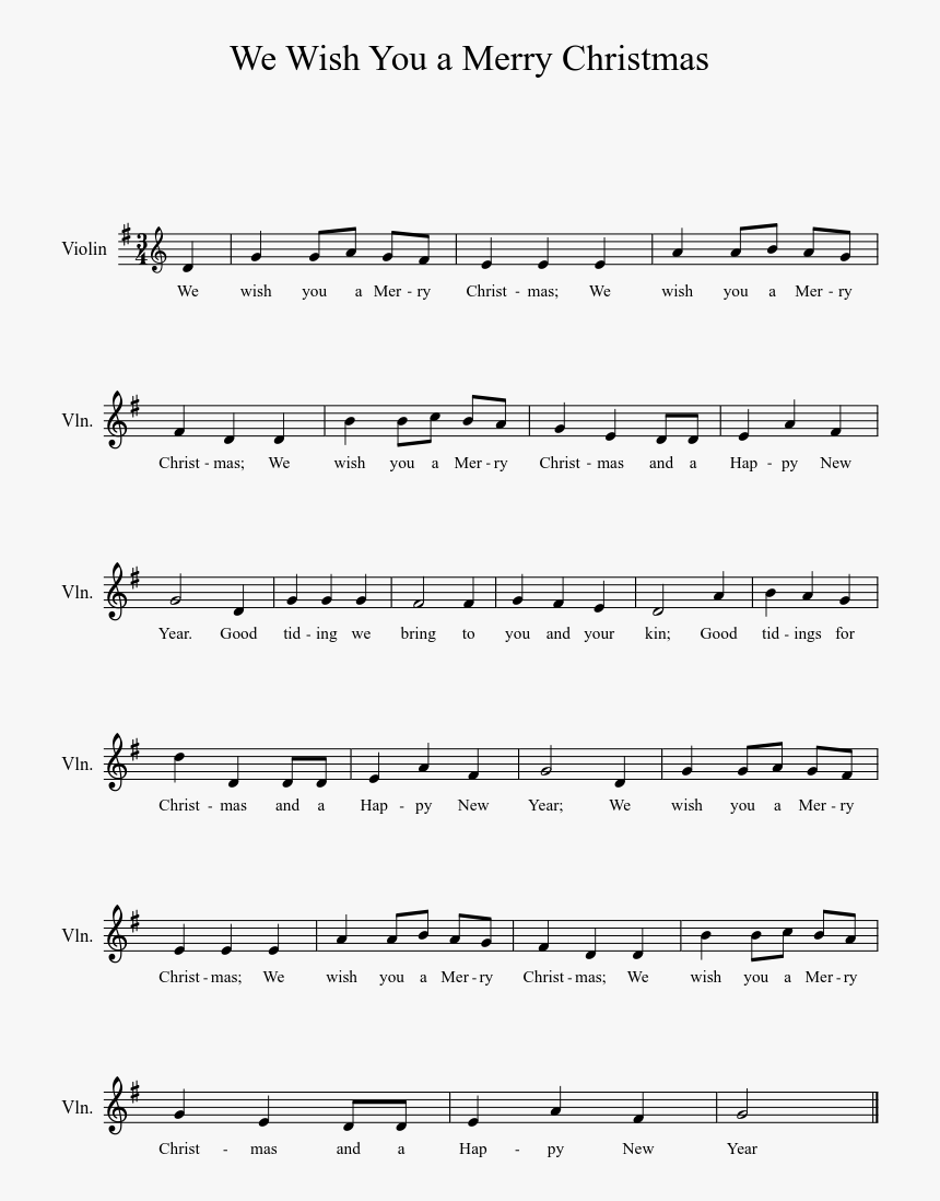 We Wish You A Merry Christmas Partitura, HD Png Download, Free Download