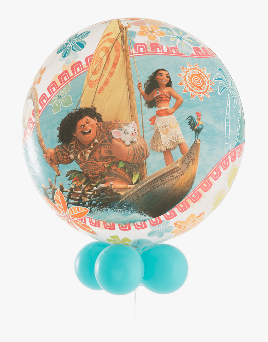 Moana Bubble Balloon Reverse With Collar - Lineas Graficas De Moana, HD Png Download, Free Download